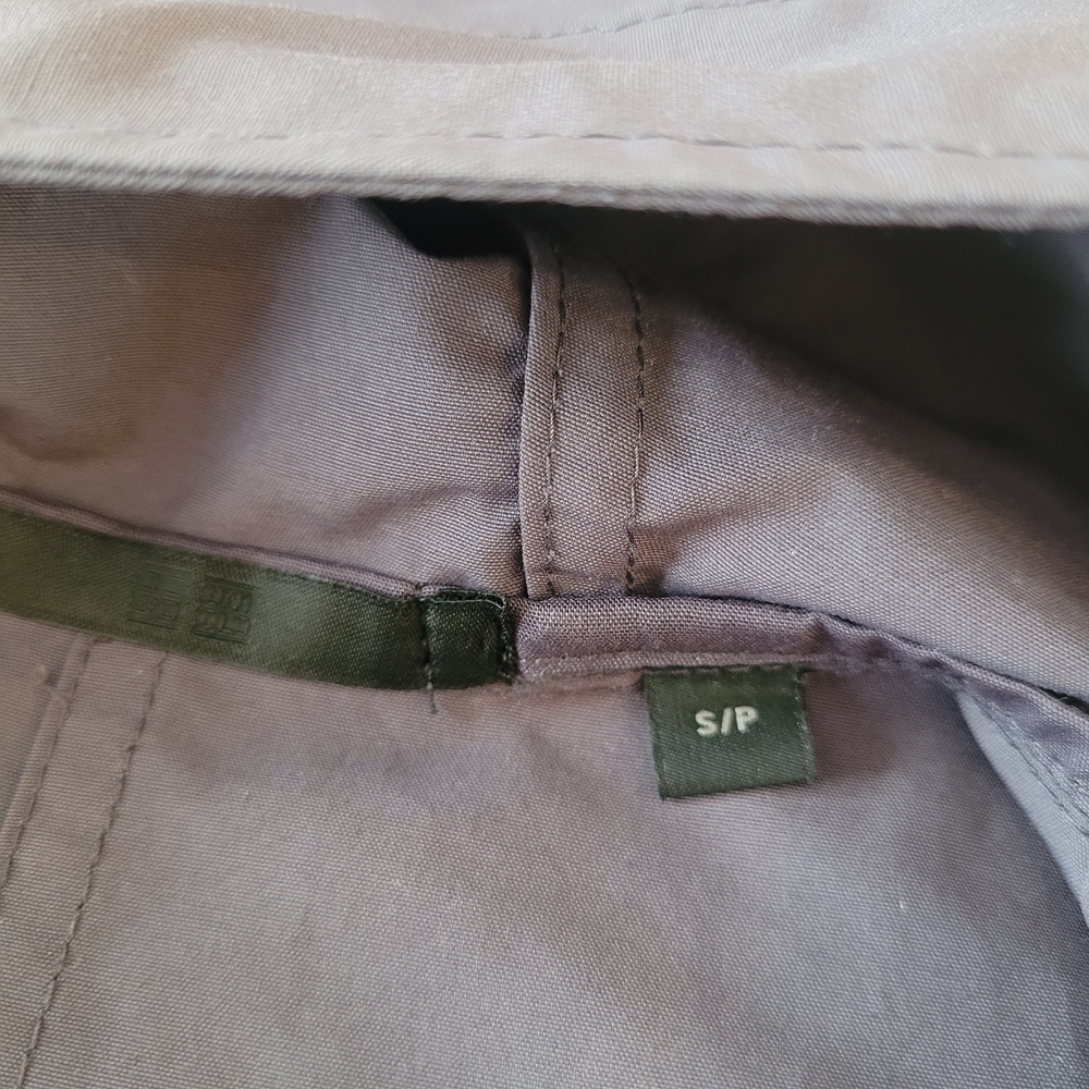 Uniqlo Cotton Blend Purple Eggplant Jacket Raincoat Parka Size S - Picture 4 of 9